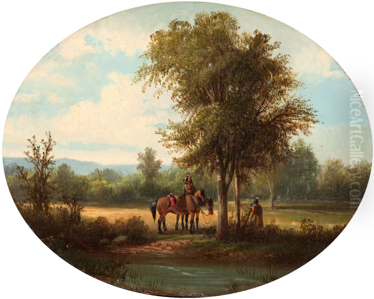 A Morning in Milk River Valley Oil Painting by John Mix Stanley