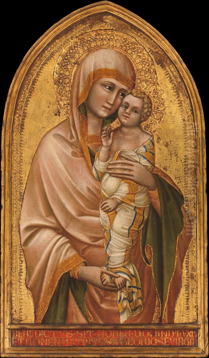 Madonna and Child Oil Painting by Guariento di Arpo