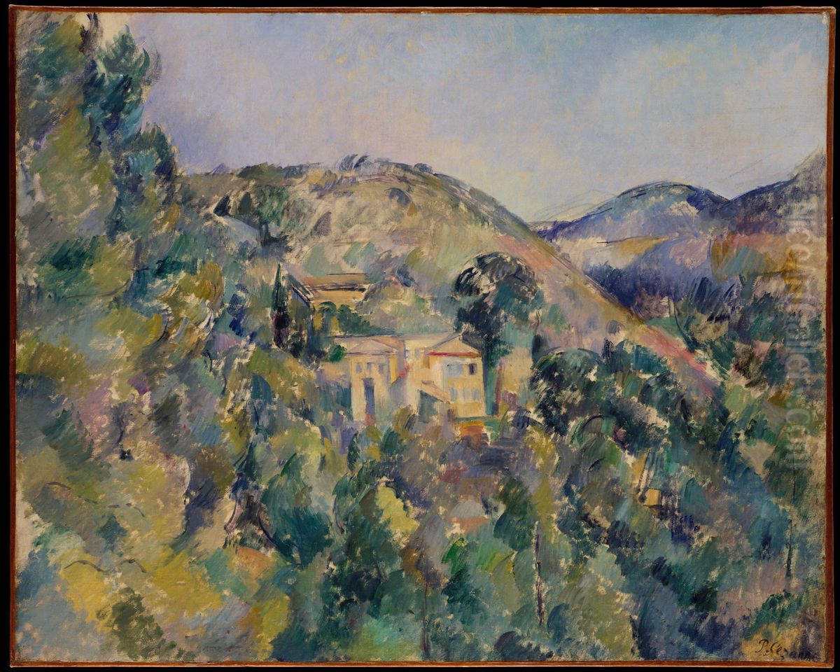 View of the Domaine Saint-Joseph Oil Painting by Paul Cezanne