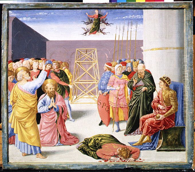 Saint Peter and Simon Magus Oil Painting by Benozzo Gozzoli