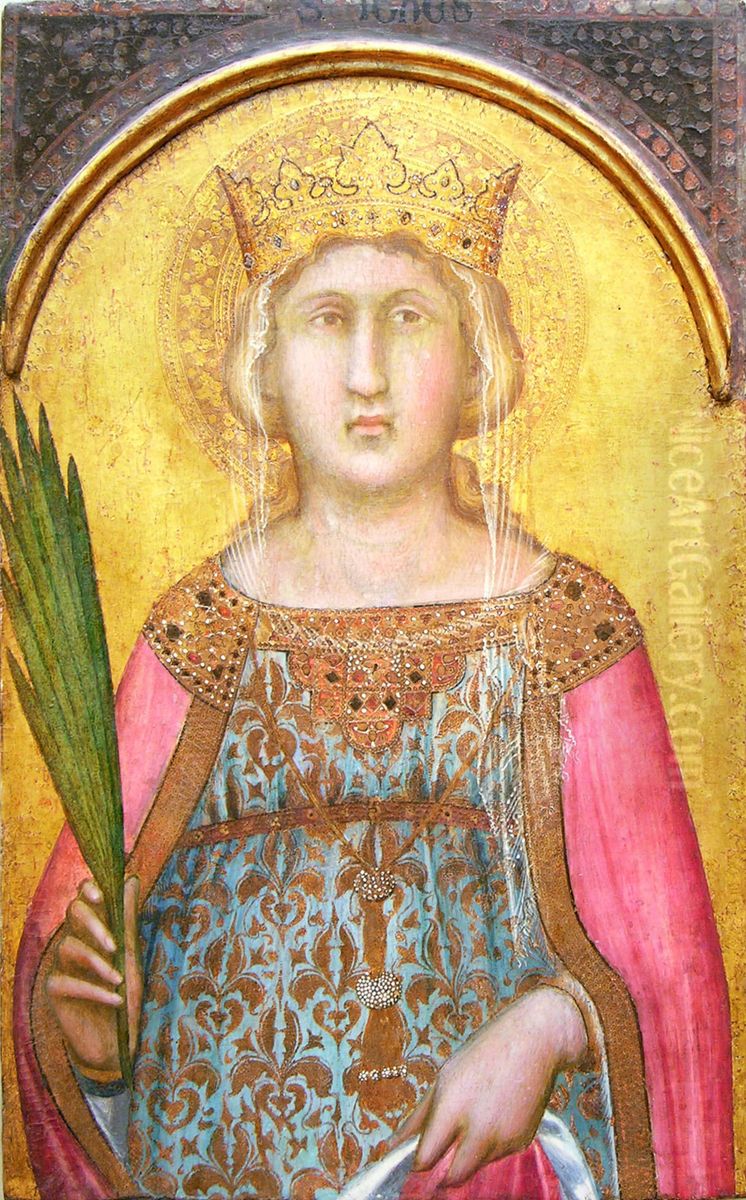 Saint Catherine of Alexandria Oil Painting by Pietro Lorenzetti