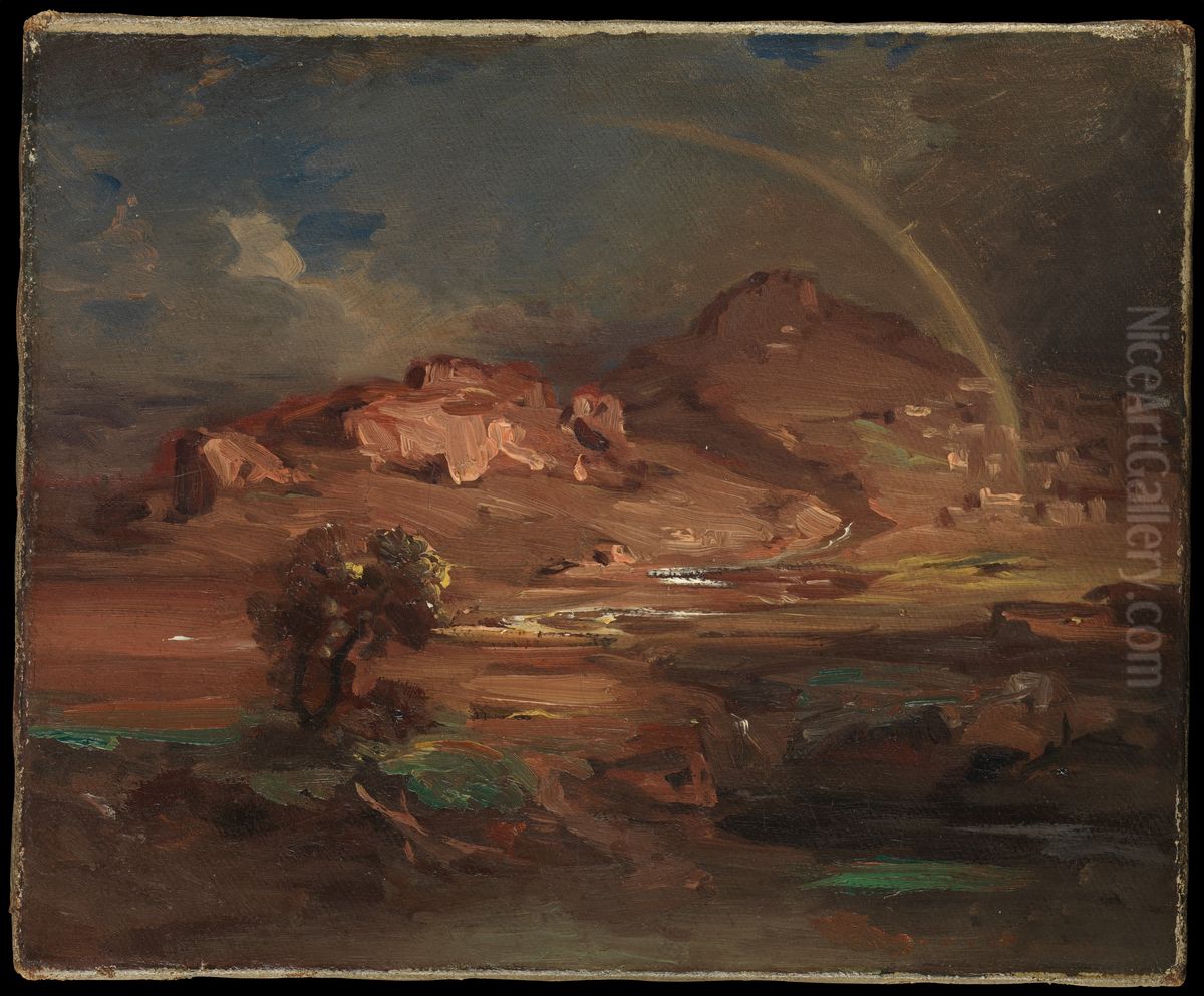 The Cemetery at Pronoia near Nauplia Oil Painting by Carl Rottmann