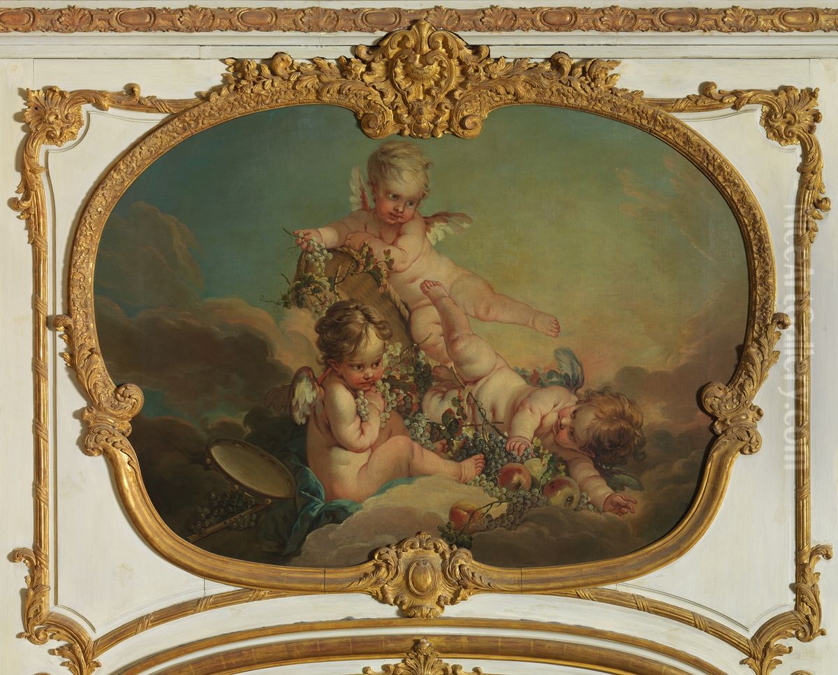 Allegory of Autumn Oil Painting by Francois Boucher