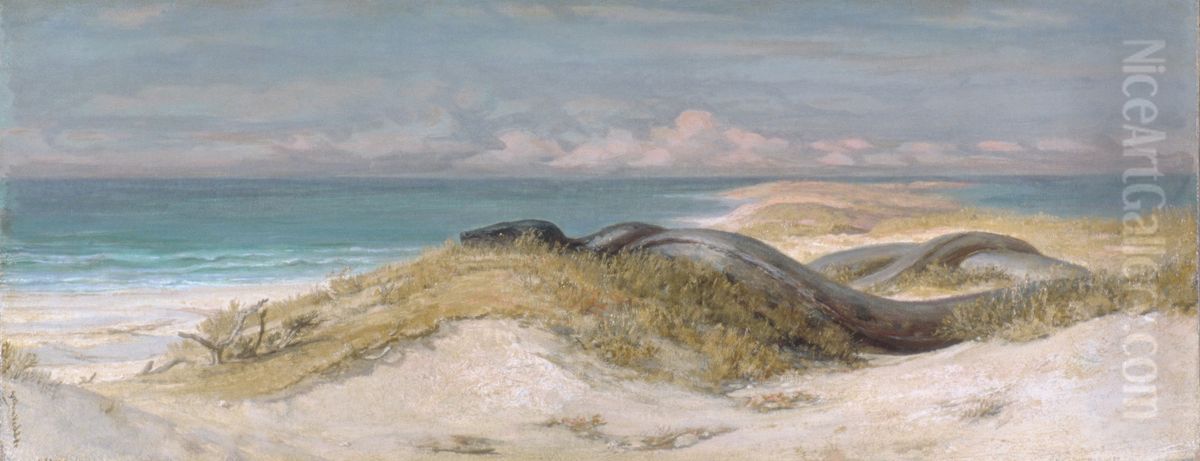Lair of the Sea Serpent Oil Painting by Elihu Vedder