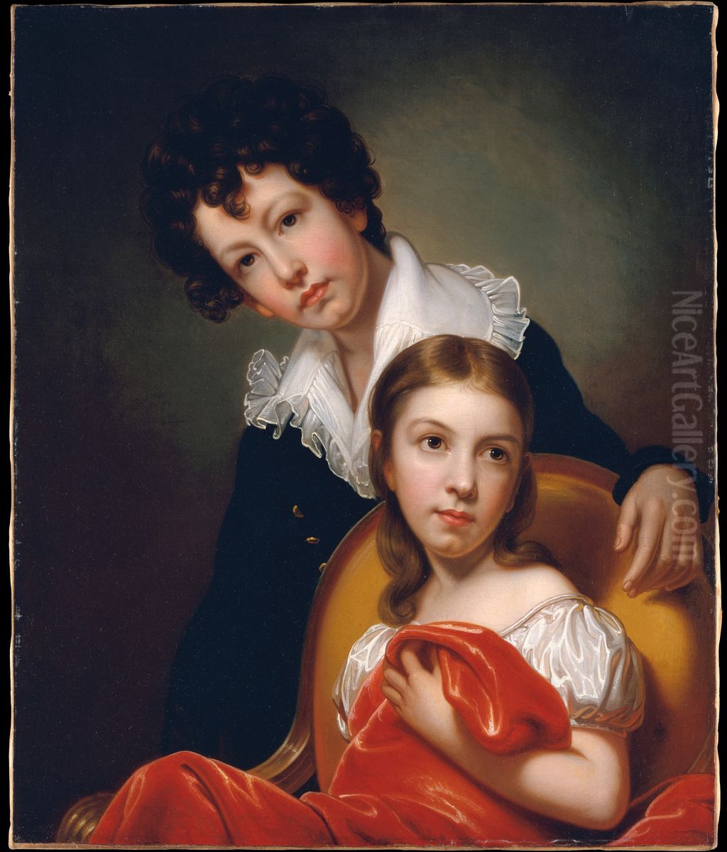 Michael Angelo and Emma Clara Peale Oil Painting by Rembrandt Peale