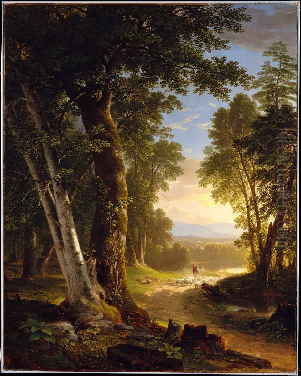 The Beeches Oil Painting by Asher Brown Durand