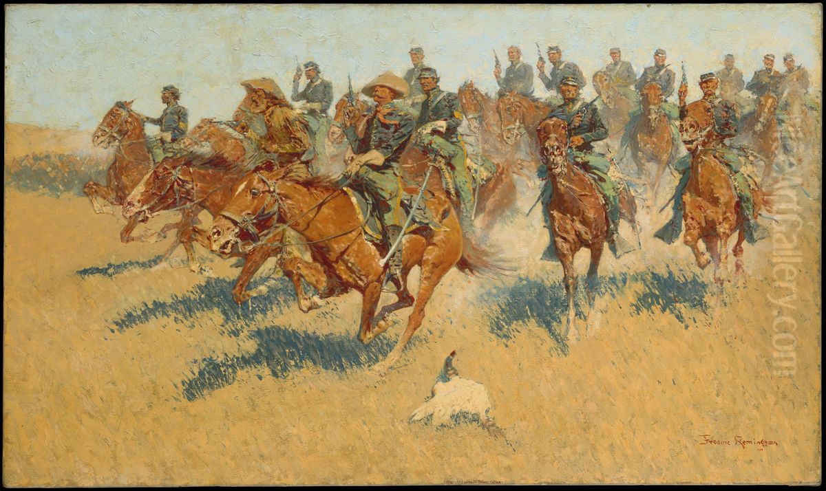 On the Southern Plains Oil Painting by Frederic Remington