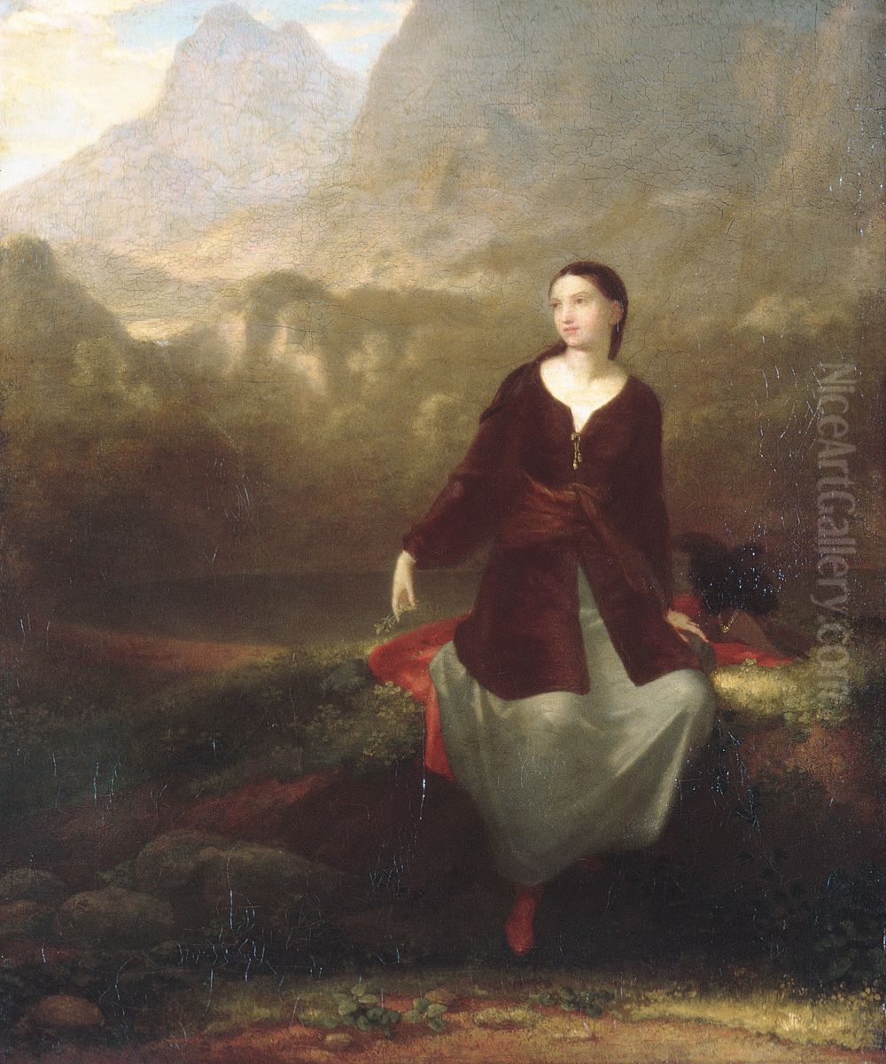 The Spanish Girl in Reverie Oil Painting by Washington Allston