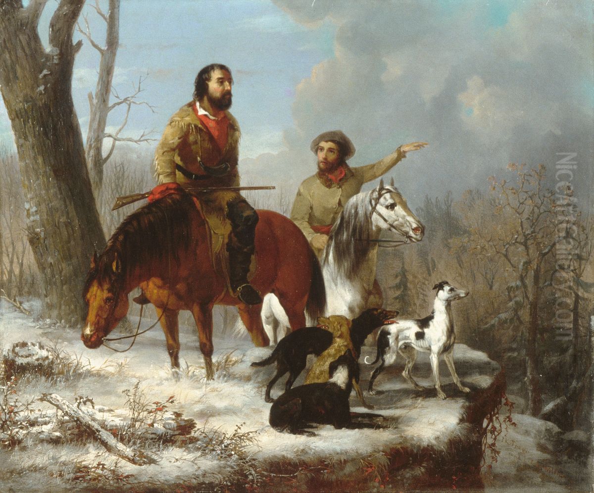 Trappers Oil Painting by Joseph Lionel Williams