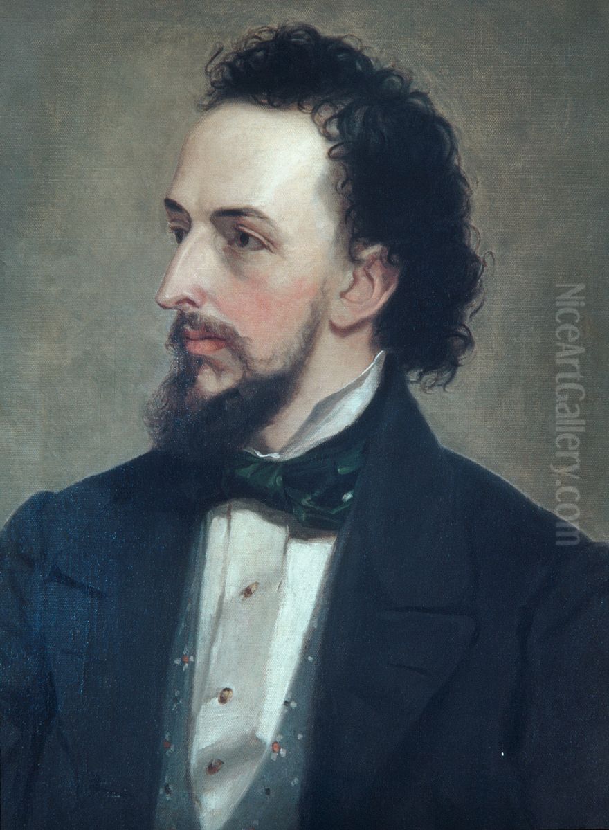 Portrait of a Man Oil Painting by Thomas Hicks