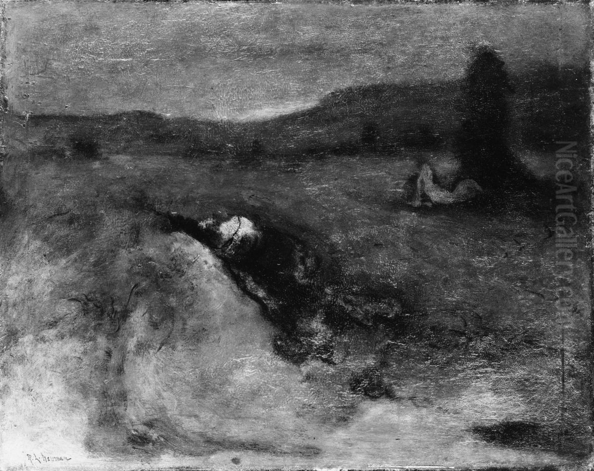 Hagar and Ishmael Oil Painting by Robert Loftin Newman