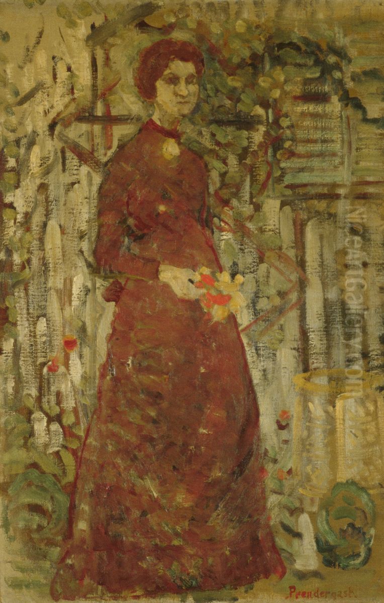 Annie Sargent Jewett Oil Painting by Maurice Prendergast