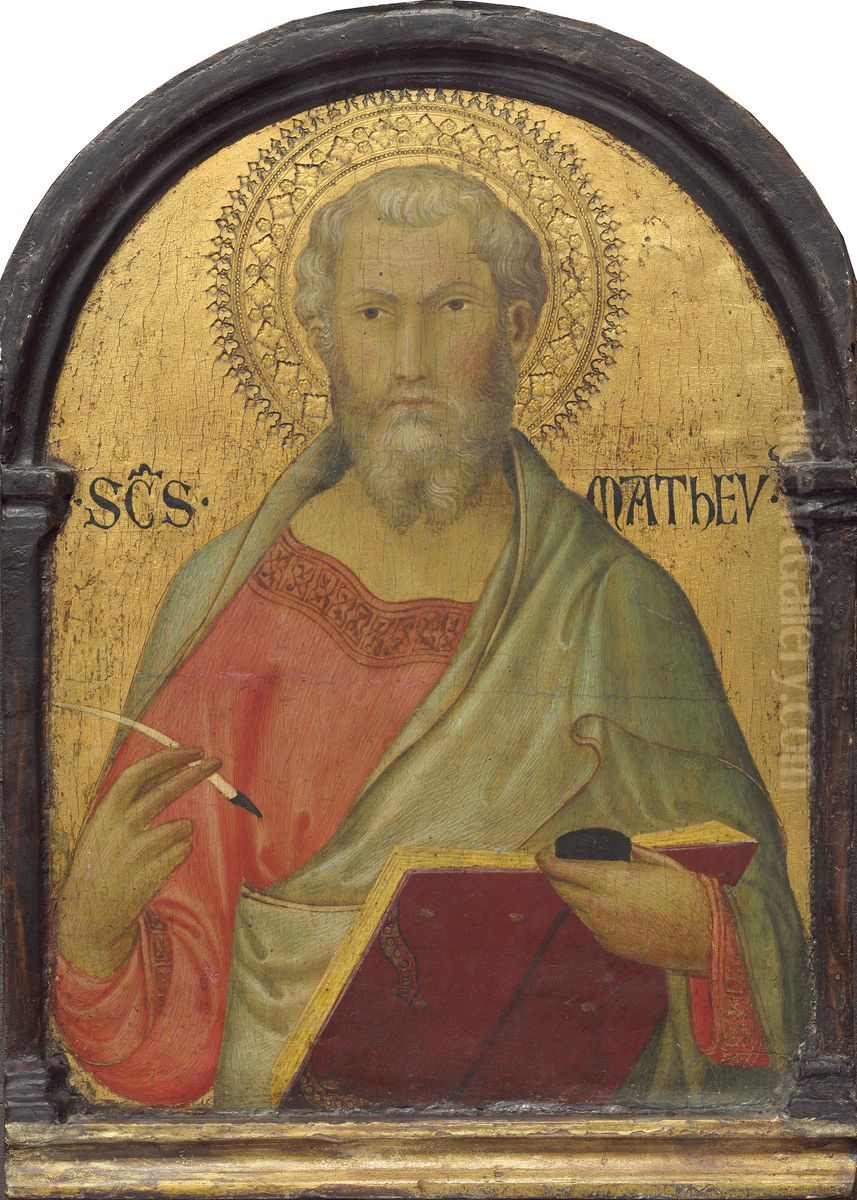 Saint Matthew Oil Painting by Simone Martini