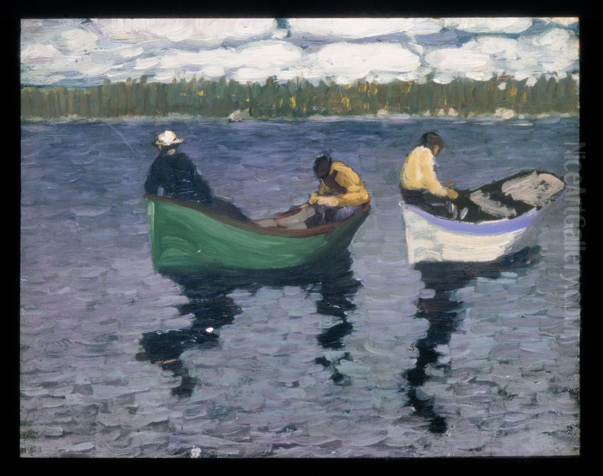 Fishermen Oil Painting by George Luks