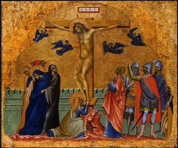 The Crucifixion Oil Painting by Paolo Veneziano