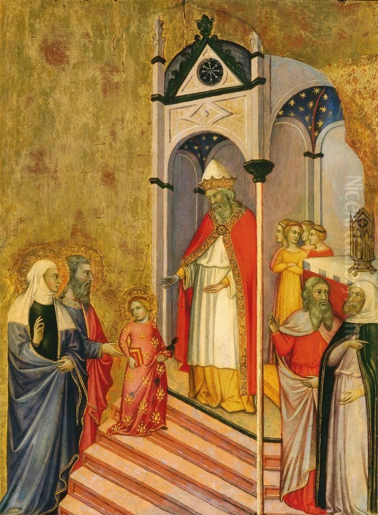 The Presentation Of The Virgin Oil Painting by Andrea Di Bartolo
