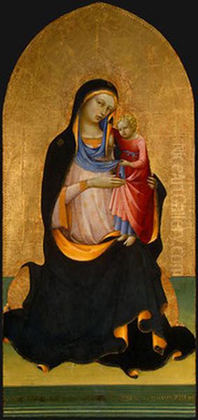 Maria mit dem Kinde Oil Painting by Lorenzo Monaco