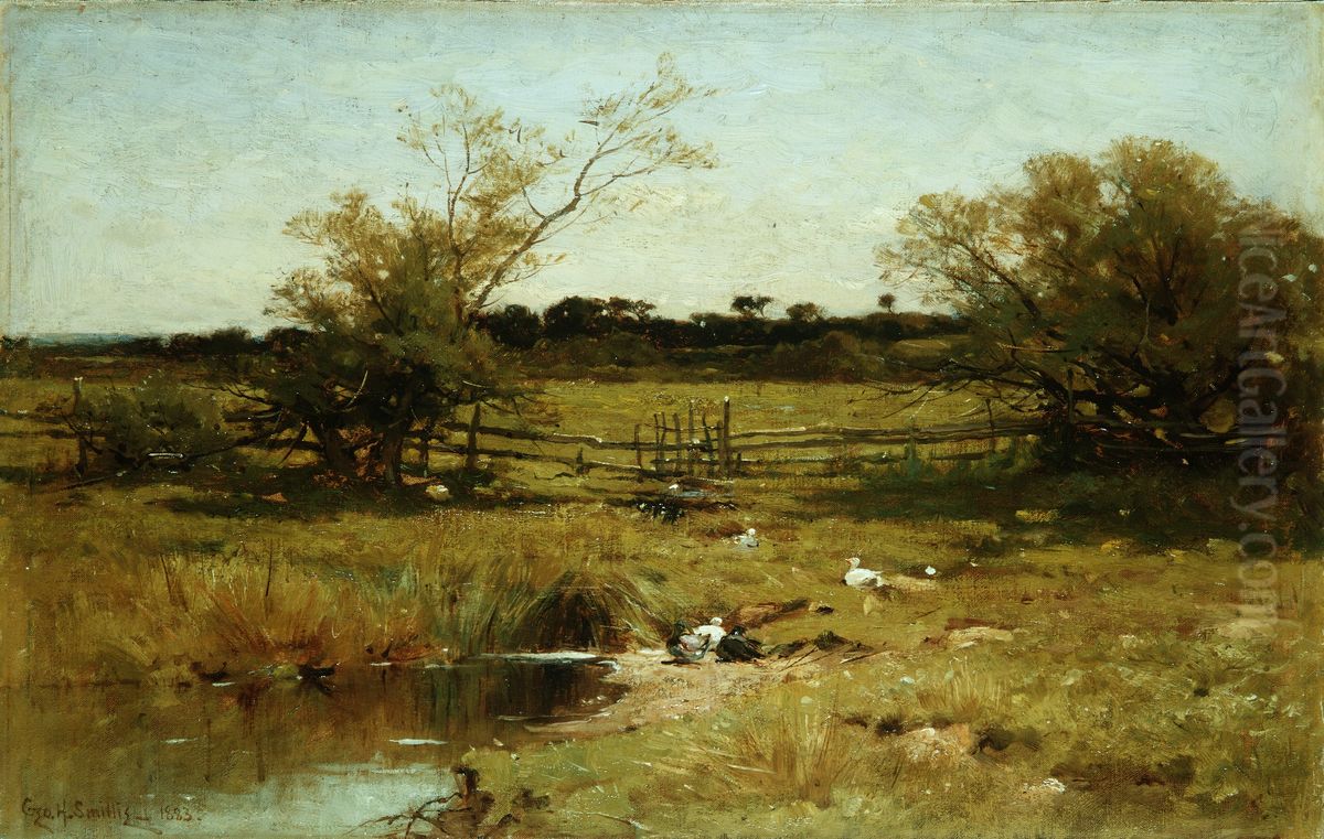 East Hampton Meadows Oil Painting by George Henry Smillie