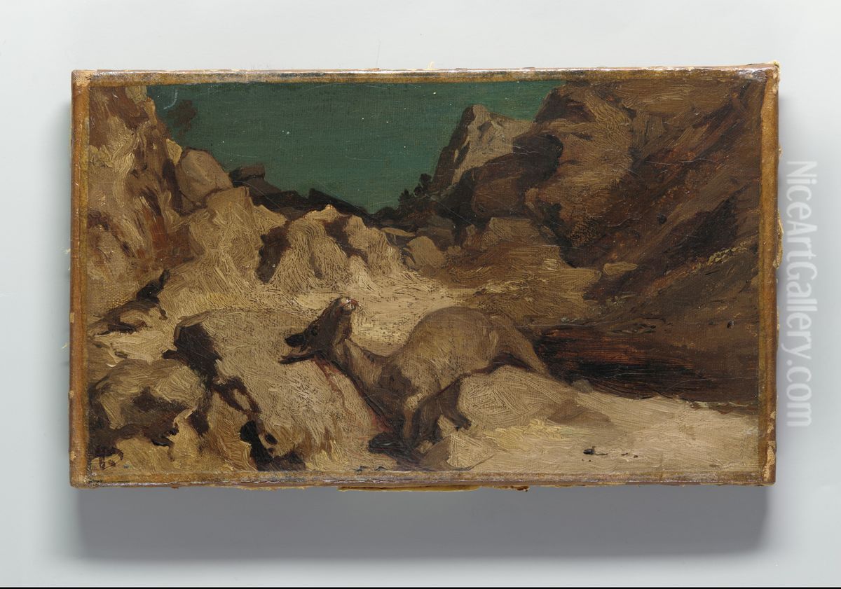 The Fable of the Miller, His Son, and the Donkey Oil Painting by Elihu Vedder