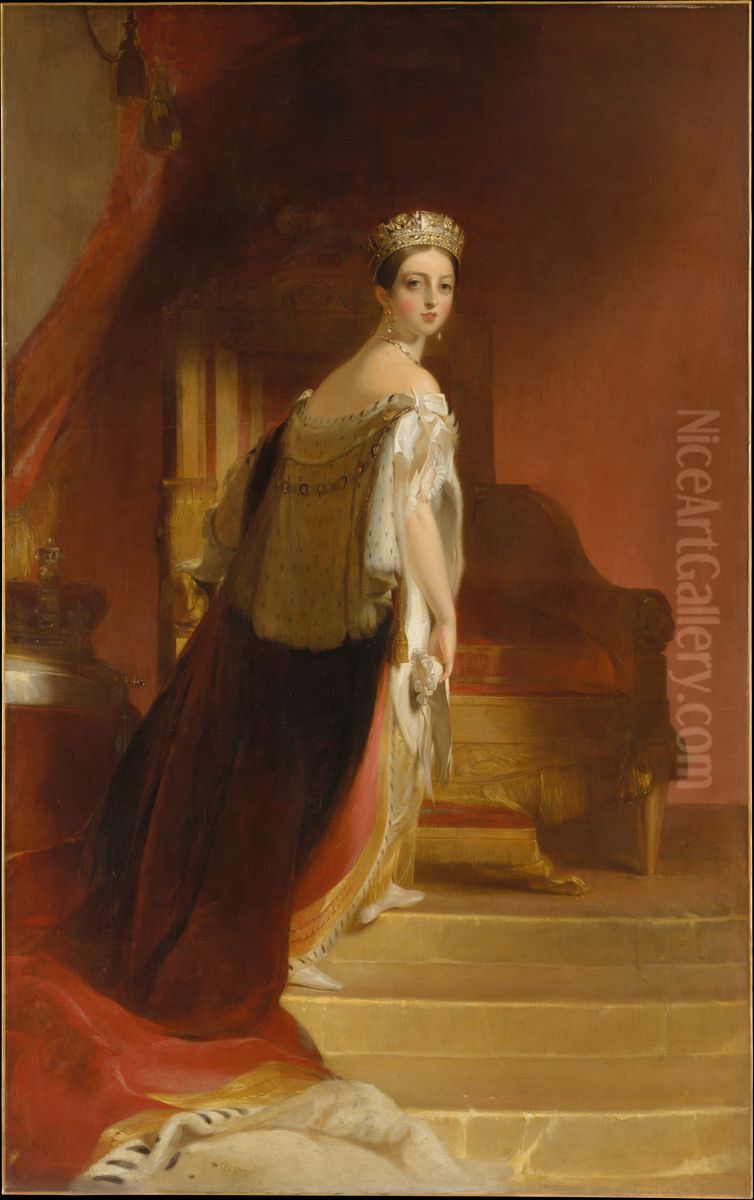 Queen Victoria Oil Painting by Thomas Sully