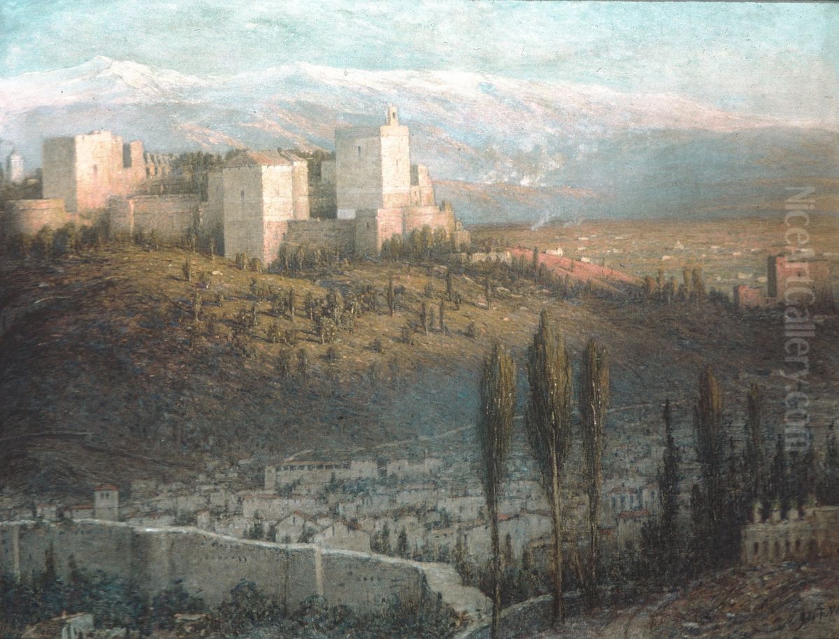 The Alhambra, Granada, Spain Oil Painting by John Ferguson Weir