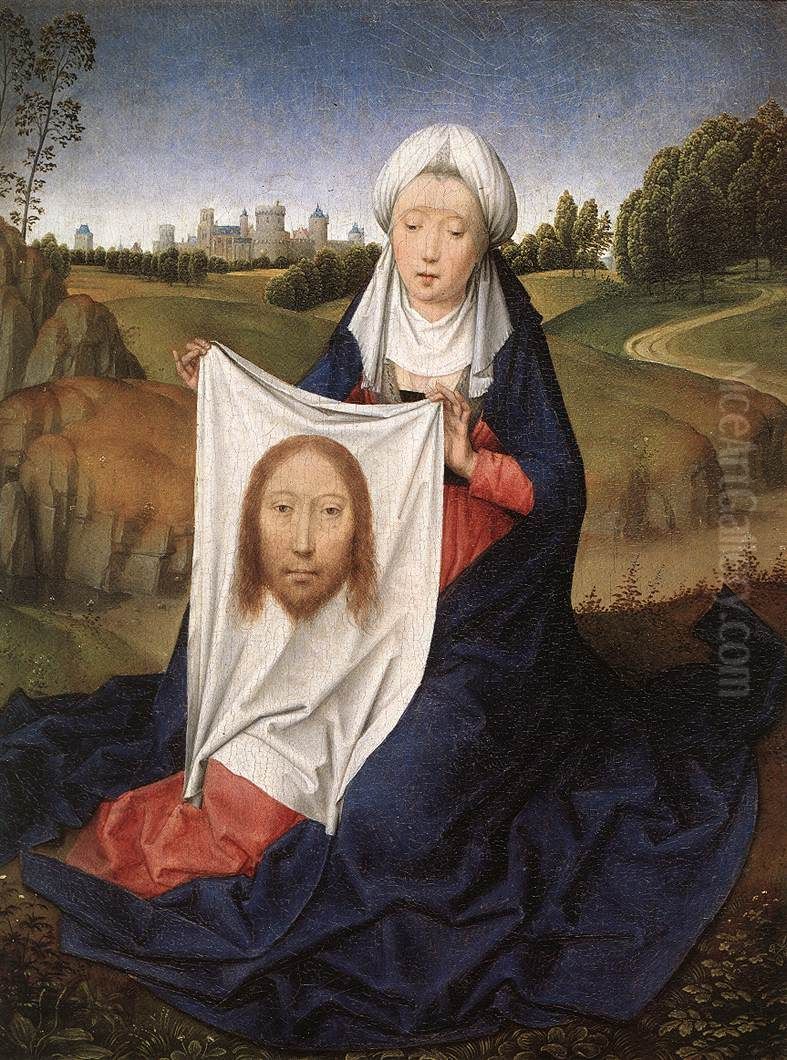 St John and Veronica Diptych (right wing) Oil Painting by (manner of) Memling, Hans