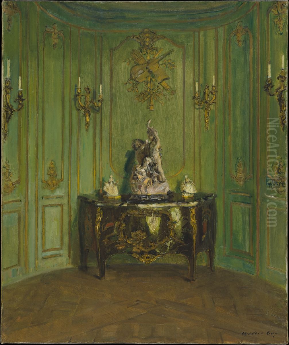 The Green Salon Oil Painting by Walter Gay