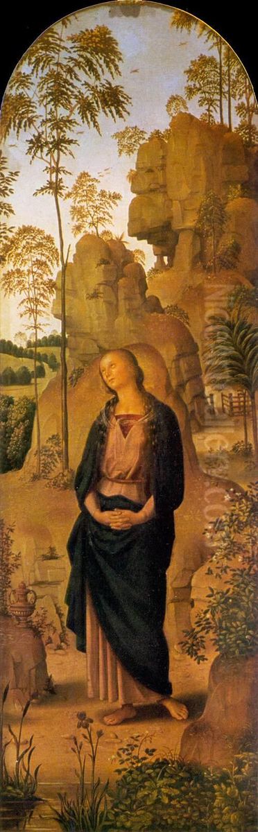 The Galitzin Triptych: St Mary Magdalen Oil Painting by Pietro Vannucci Perugino