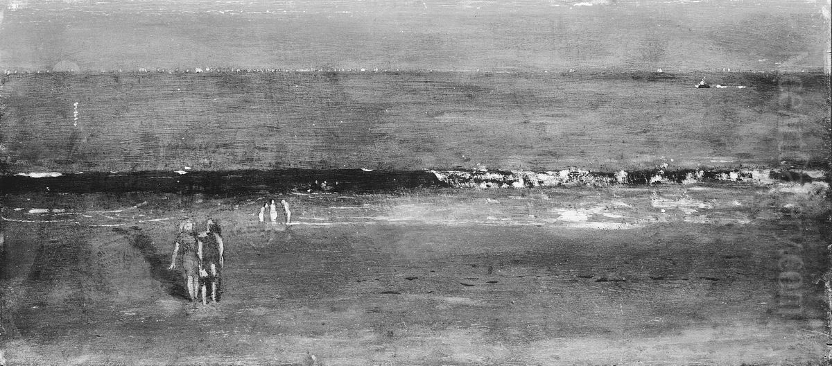 The Beach, Late Afternoon Oil Painting by Winslow Homer