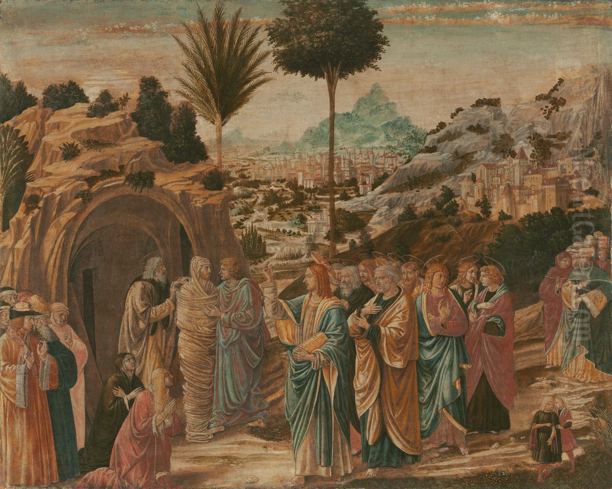 The Raising of Lazarus Oil Painting by Benozzo Gozzoli