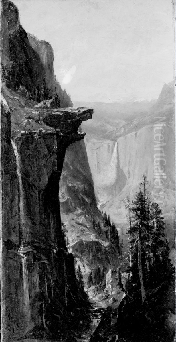 Yosemite Falls, from Glacier Point Oil Painting by William Keith