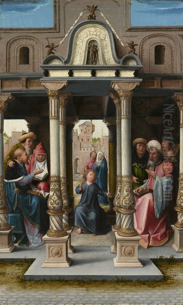 Christ among the Doctors Oil Painting by Orley, Bernard van