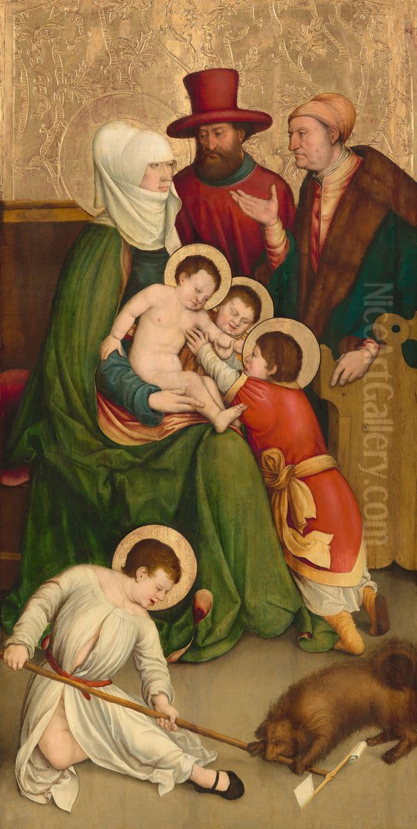 Saint Mary Cleophas and Her Family Oil Painting by Bernhard Strigel