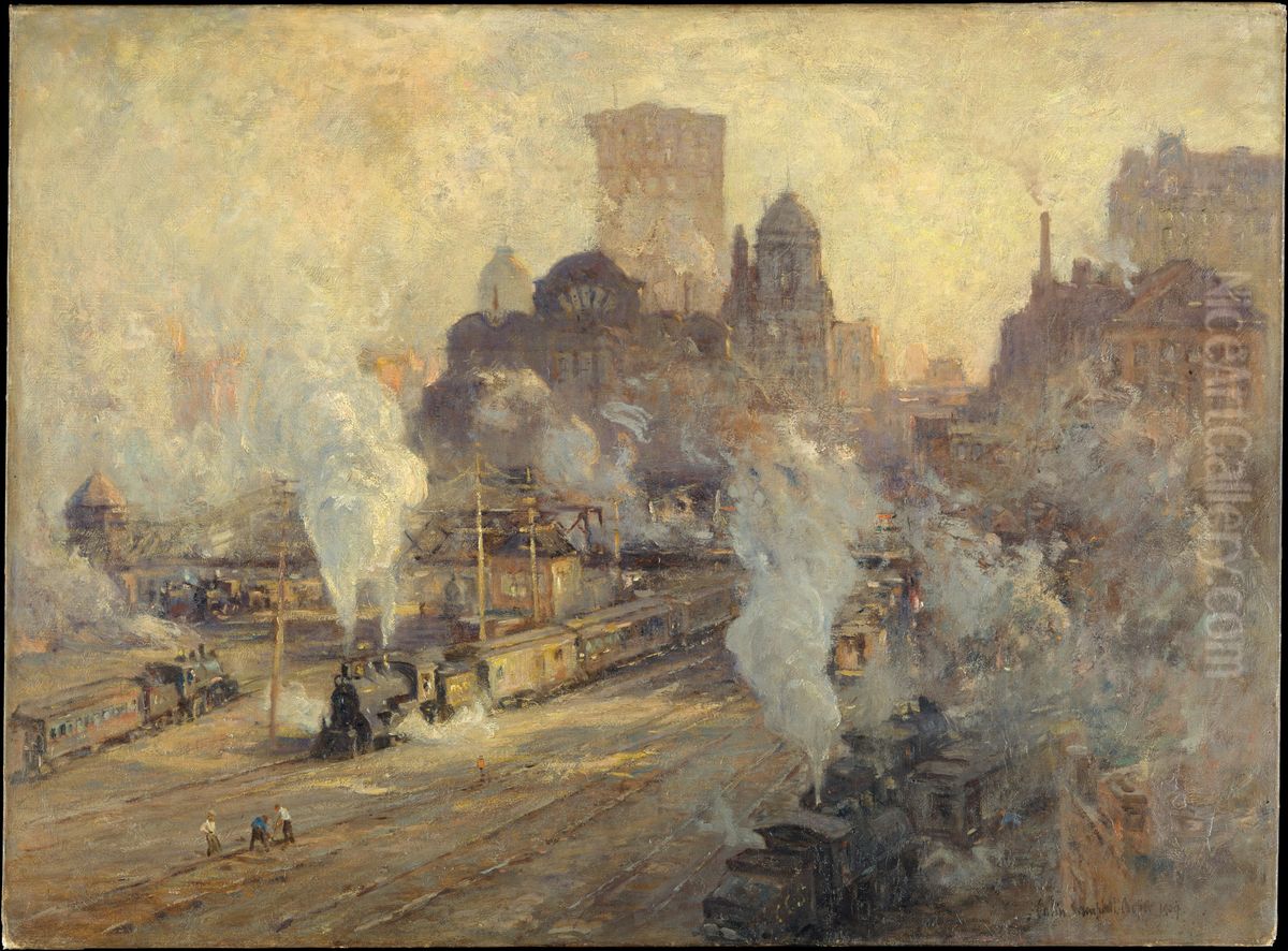 Grand Central Station Oil Painting by Colin Campbell Cooper