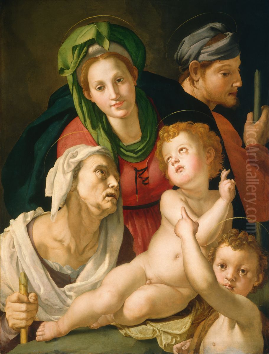 The Holy Family Oil Painting by Bronzino