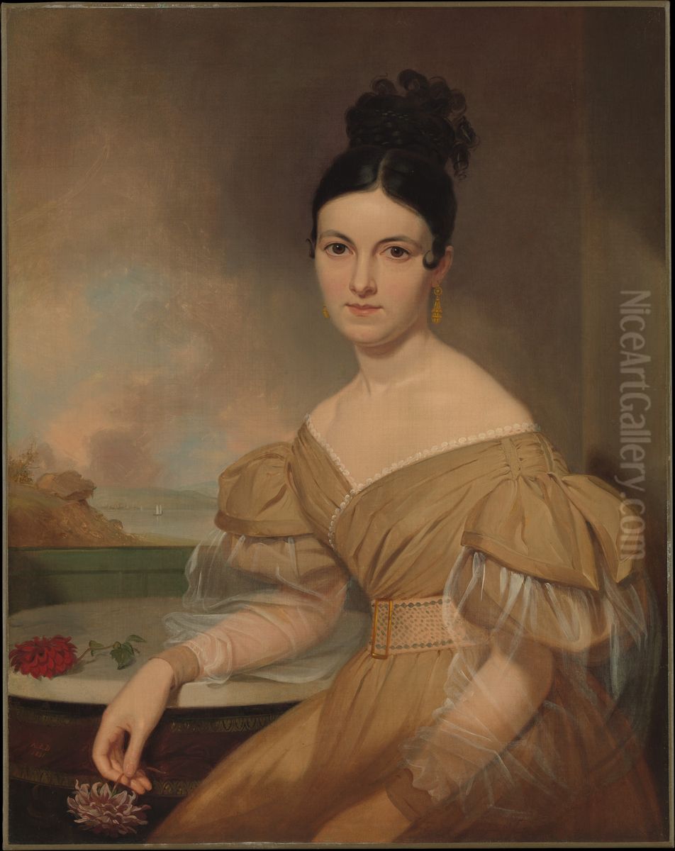 Portrait of Mrs. Winfield Scott Oil Painting by Asher Brown Durand