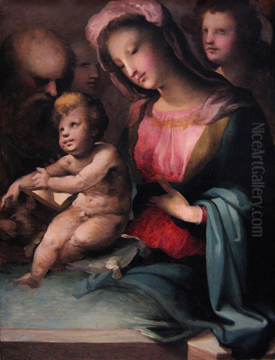 The Holy Family with Angels Oil Painting by Domenico Beccafumi