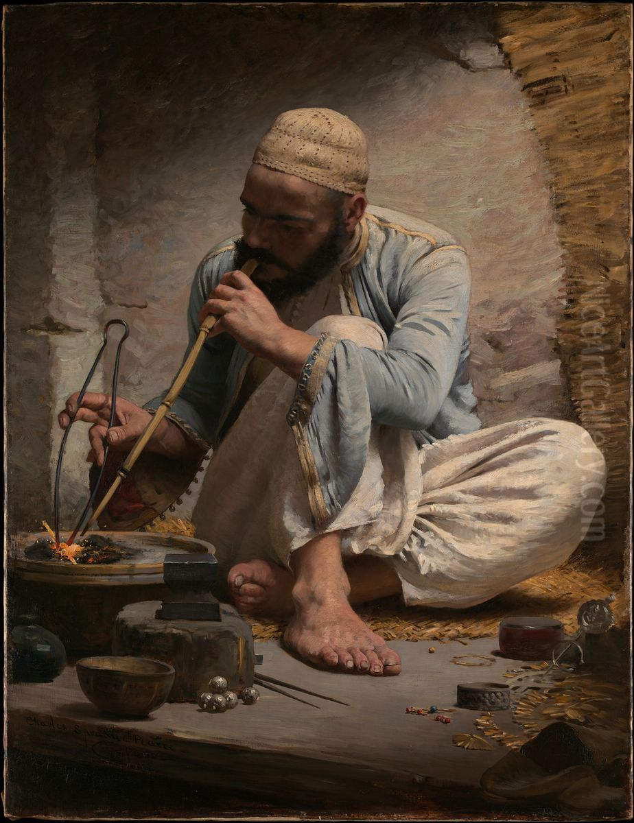 The Arab Jeweler Oil Painting by Charles Sprague Pearce