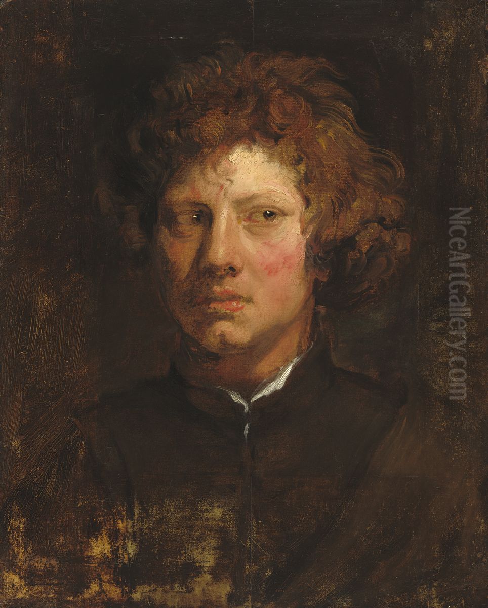 Head of a Young Man Oil Painting by Sir Anthony Van Dyck