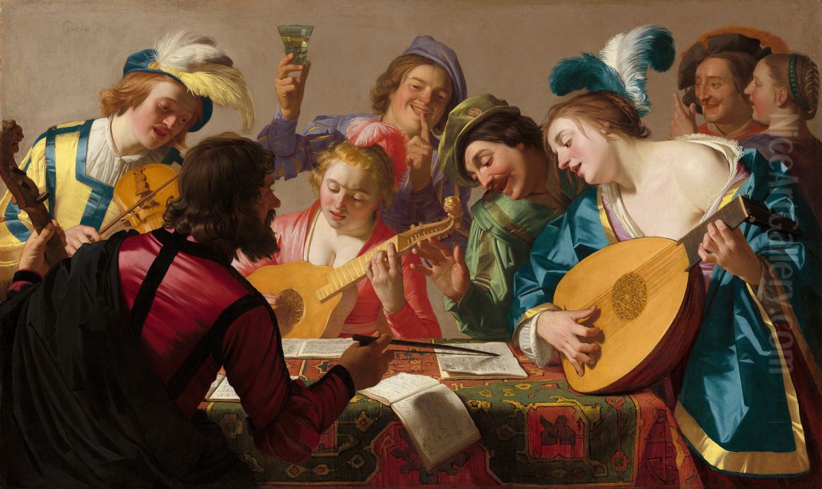 The Concert Oil Painting by Gerard van Honthorst