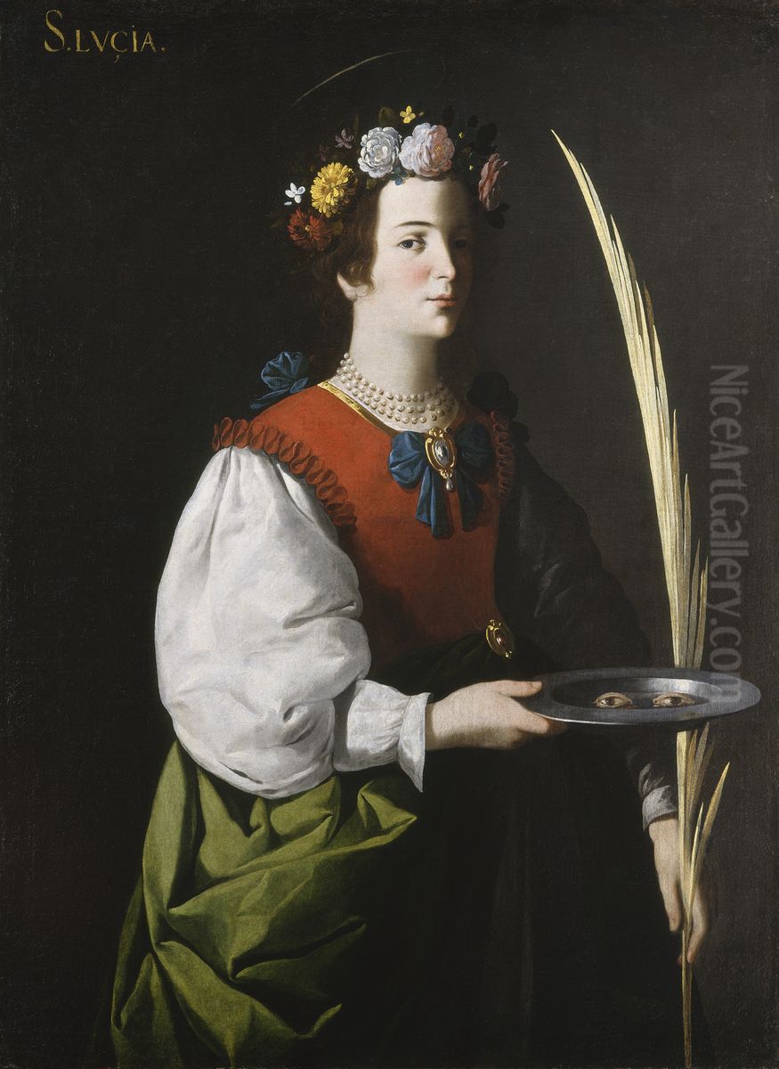 Hl. Lucia Oil Painting by Francisco De Zurbaran