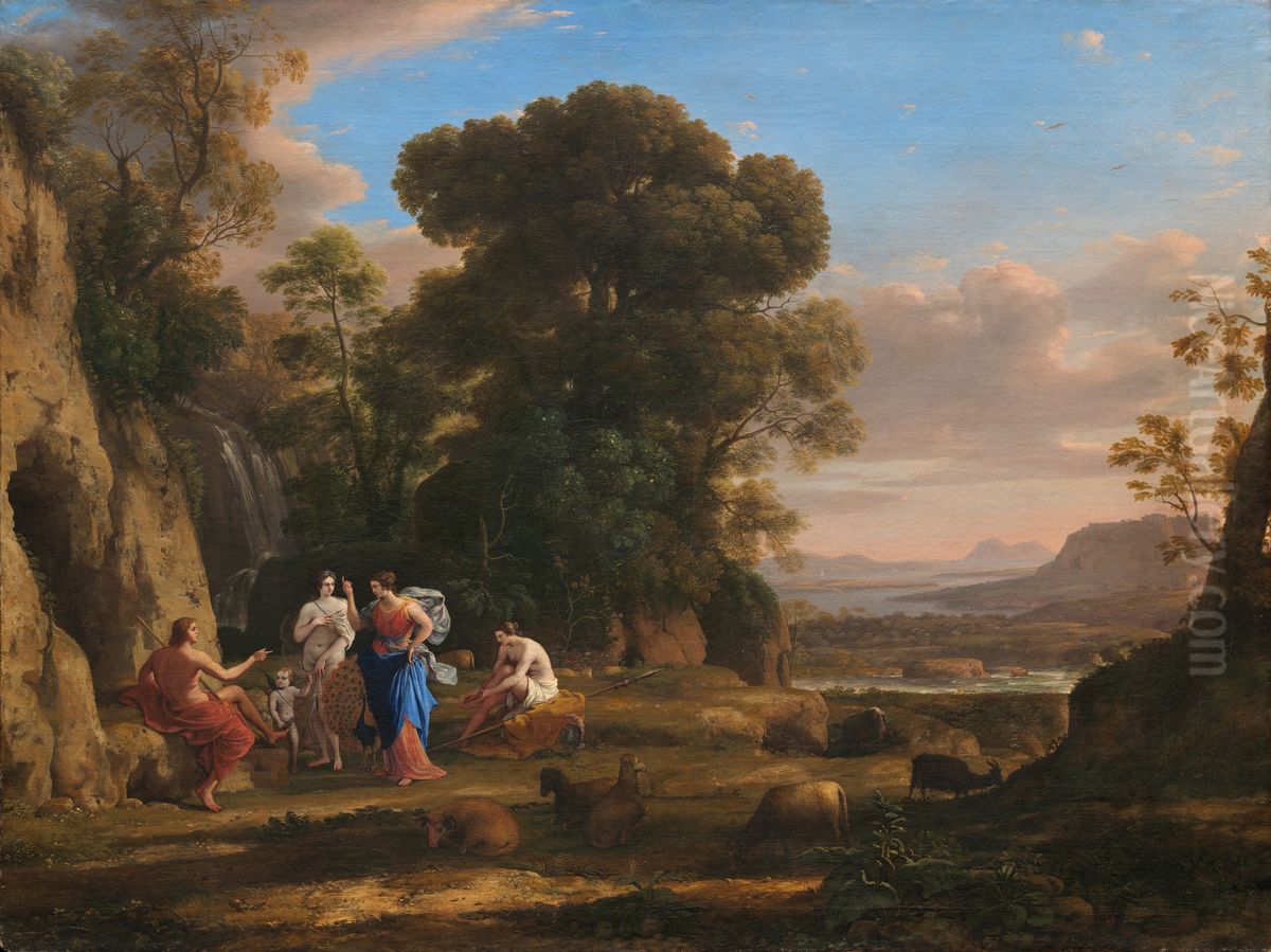 The Judgment of Paris Oil Painting by Claude Lorrain (Claude Gellee)