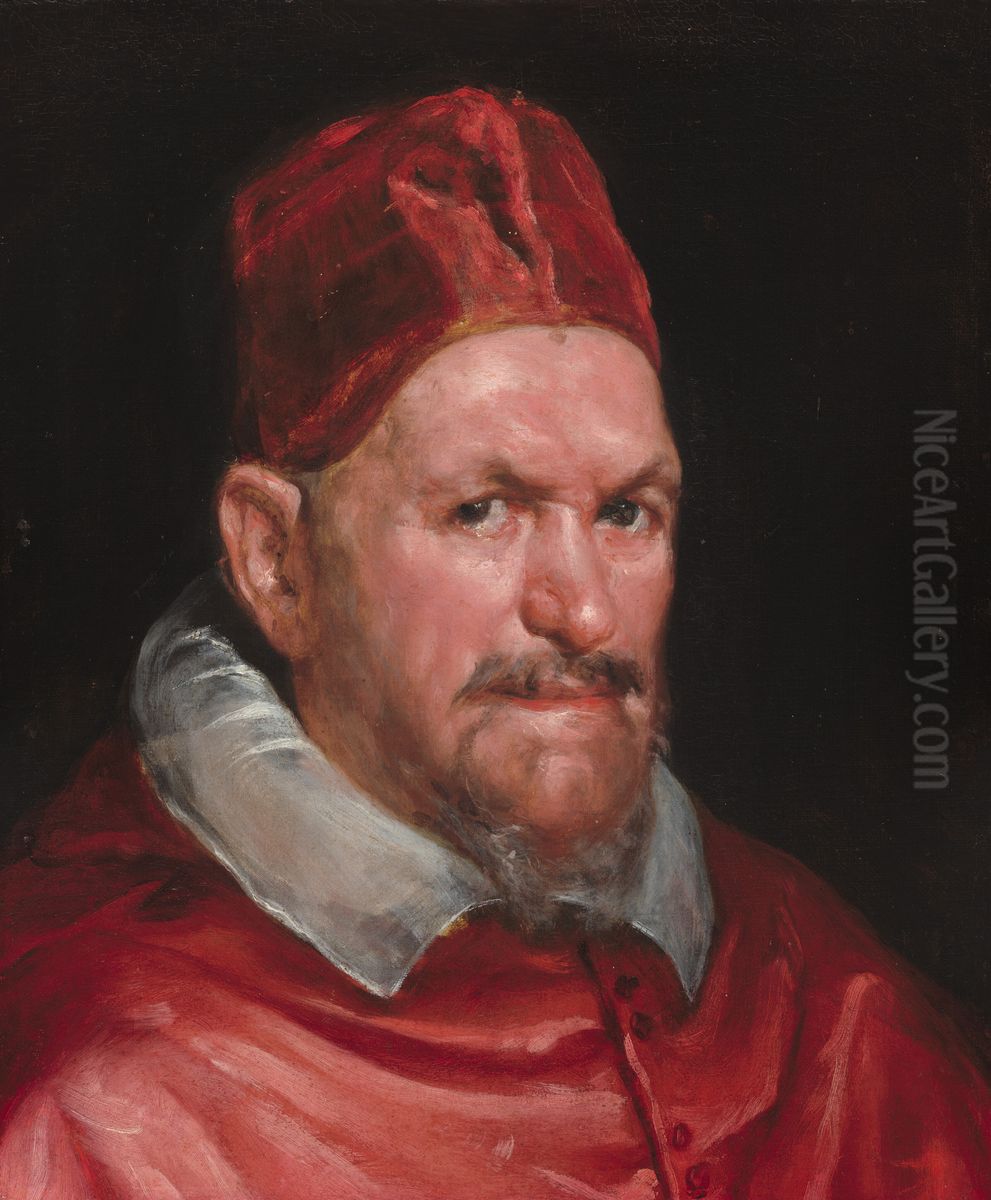 Portrait of Pope Innocent X Oil Painting by Diego Rodriguez de Silva y Velazquez