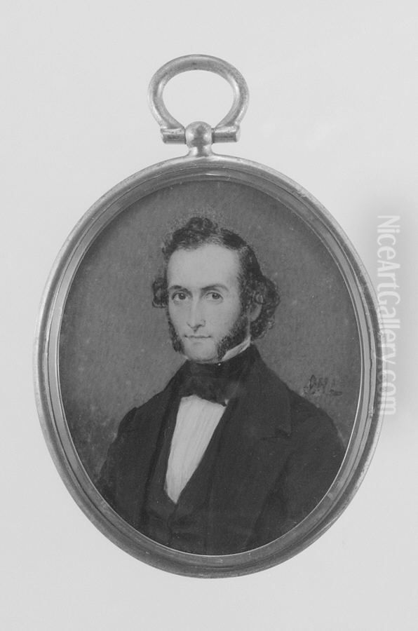 Charles A. Macy Oil Painting by Jacob Hart Lazarus