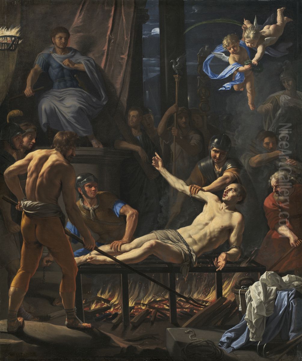 The Martyrdom of Saint Lawrence Oil Painting by Jean Baptiste de Champaigne