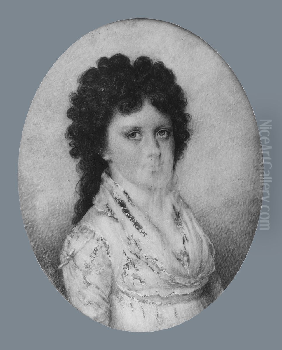 Mrs. James G. Almy (Myra Eliot) Oil Painting by Edward Greene Malbone