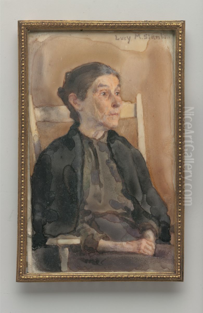 A North Carolina Mountain Woman Oil Painting by Lucy May Stanton