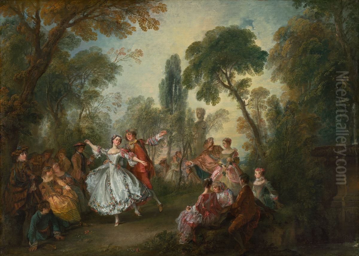 La Camargo Dancing Oil Painting by Nicolas Lancret