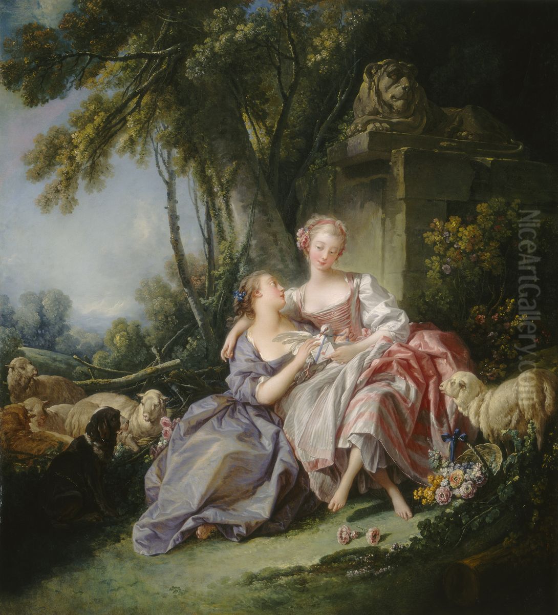 The Love Letter Oil Painting by Francois Boucher