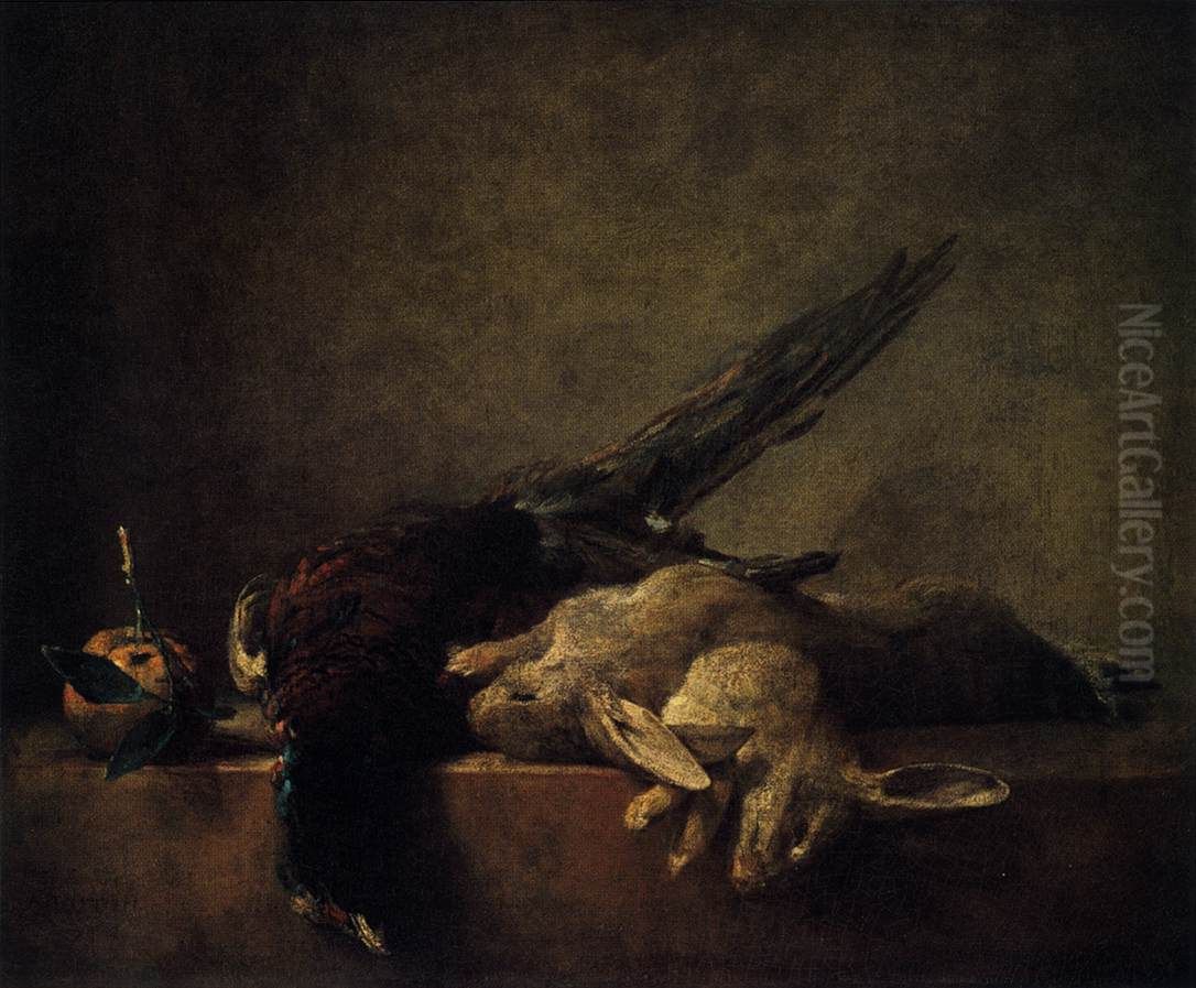 Still-Life with Pheasant Oil Painting by Jean-Baptiste-Simeon Chardin